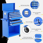 On Shine 8 Drawer Rolling Tool Chest, Large Capacity Rolling Tool Box with Wheels, Locking Mechanical Tool Chest, Portable Tool Box with Sliding Drawers,Metal Tool Box for Garage Workshop (Blue)