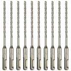 10-Pack SDS Plus 3/16" x 6" Rotary Hammer Drill Bits, Carbide Tipped for Brick, Stone and Concrete
