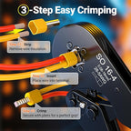 Preciva Ferrule Crimping Tool Kit - AWG 28-5 Self-Adjusting Ratchet Crimper with 1010Pcs Single & 265Pcs Twin Ferrules | Wire Terminal Connectors Kit