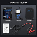 MA900 Battery Tester + OBD2 Scanner 2 in 1, 12V 24V 100-2000CCA Accurate & Instant Battery Health Diagnostic Tool with OBFCM Test I/M Test, Charging & Cranking Analyzer for Car, Motorcycle