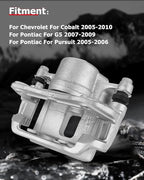 cciyu Front Left & Right Disc Brake Calipers w/Bracket 18B4880 18B4881 2005-2010 For Chevy For Cobalt,2007-2009 For Pontiac For G5,2005-2006 For Pontiac For Pursuit,2003-2007 For Saturn For Ion