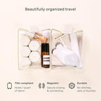 Cadence Parcel - Clear Dopp Kit with Magnetic Closure - Durable and Leak-Resistant Travel Toiletry Kit - Modular Design