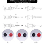 Grabber Micro Test Hook Clip for 4mm Plug Test Probe, Multimeter Mini Grabber Test Clips Conversion Connection for Push-in Pen Tip