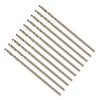 Drill Bit, #58 Cutting Diameter, 4341 HSS Gold Finish 118° Cutting Angle Number Jobber Bits - (Applications: for Drilling Soft Metal Plastic Wood), 10-Pieces
