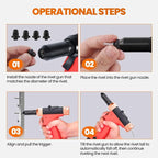 Pneumatic Rivet Gun Air Pop Riveter Tool Kit with 3/32", 1/8", 5/32", 3/16" Rivet Nozzles, Self-Suction Pneumatic Riveting Gun, Upgraded Air Riveter Hydraulic Pop Riveting Rivets Tool
