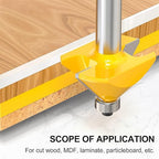 5PCS Chamfer Router Bit Set 1/2 Inch Shank Dish Carving Router Bits with Top Bearing for Woodworking, 11.25, 15, 22.5, 30, 45 Degree