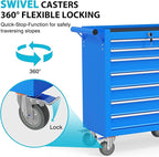 7 Drawers Metal Rolling Tool Chest, Portable Storage Tool Box with Wheels, Toolbox on Wheels for Warehouse, Garage, Repair Shop and Tool Room