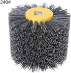 SIGNI Abrasive Nylon Drawing Wheel Drum Burnishing Polishing Brush for Wood Furniture Floor Polishing 120X100mm 240 Grit 1pack