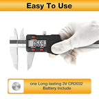 Digital Caliper Measuring Tool, Micrometer Caliper,Stainless Steel Vernier Caliper with Large LCD Screen,Easy Switch, 6 inch,Inch and Millimeter Conversion