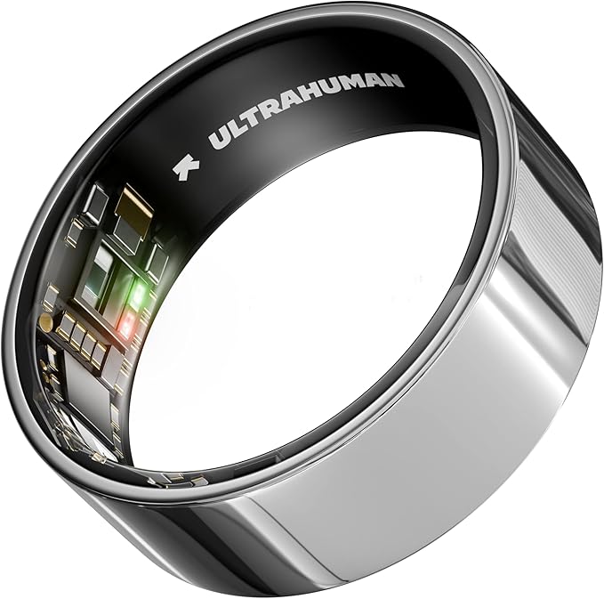 ULTRAHUMAN Ring AIR-Smart Ring Health Tracker, Size First Sizing Kit,Sleep Tracker,Smart Ring for Men/Women,Fitness Tracker (Made in India, Space Silver, 13)