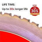 Metal Cutting Circular Saw Blade, Steel and Stainless Steel Cutting, The Cutting Head uses a Special Anti-Heat Sticking Coating with high Finish and Long Life, FMB 12 Inch 60-Tooth 1" TA