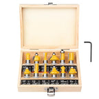 Router Bits Set 1/2 Inch Shank - BAIDETS 12 Pieces Tungsten Carbide Router Bits, Woodwork Tools