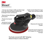 3M Random Orbital Sander, Xtract Pneumatic 88948, 5 in, Self-Generated Vacuum, 3/8 in Orbit, Ergonomic and Lightweight ROS, 209W Motor, Dust Extraction
