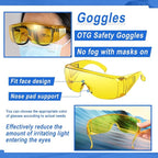 Kanayu Safety Glasses Bulk Protective Goggles Anti Fog Scratch Resistant Eyewear
