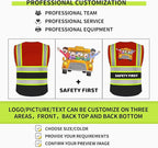 BeautyWill Custom Logo 10/20 Pack Safety Vest Class2 High Visibility Vest with Pockets Breathable Construction Vest Bulk