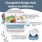 Portable Sink: Patented Wash Station with Electronic Faucet | 2 Gallons | Easy Setup | Indoor & Outdoor Use | Ideal for Dishwashing, Camping Hygiene, Gardening, Pottery & More