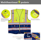 Tydon Guardian Reflective Safety Vest for Women Men High Visibility Security With Pocket Zipper Front Meet ANSI/ISEA Standard