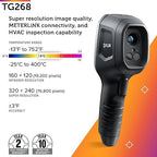 FLIR TG268 Thermal Imaging Camera with Spot IR Super Resolution 320x240 (160x120 Native IR) and Bullseye Laser: Commercial Grade Infrared Camera for Building Inspection, HVAC and Electrical