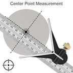 ChgImposs 12" Adjustable Sliding Combination Square Ruler & Protractor Level Measure Measuring Set, Inch/Metric