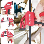 8-Pack 12&6 Inch Bar Clamps,Woodworking Clamps Light Duty 180LBS Throat Depth 2-1/3”,One-Handed Quick Grip/Spreader Wood Clamps,Bar Clamps Set with Quick Change Button