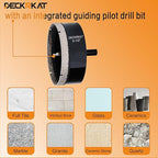 3-1/2 inch Diamond Hole-Saw Bits with Pilot Drill Bit -3-1/2" Diamond Tipped Tile Hole Saws with Guiding Bit Accurate Drilling for Porcelain Tile Ceramic Pottery Granite Stone Glass Bottles 90mm.