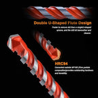 Concrete Carbide Drill Bits Hex Shank Masonry Cement Tile Drill Bit Set for Glass/Brick/Plastic/Cement/Tile 1/2" (5PCS)