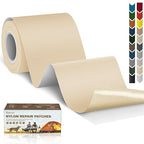 3x79 Nylon Repair Patch Nylon Repair Tape Self Adhesive Fabric Tapes Outdoor Camping Gear Fabric kit for Tent, Umbrella, Down Jackets, Sleeping Bag, Knapsack（Dark Beige）