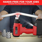 Cordless Heat Gun for Milwaukee 18V Battery, 350W 1022°F (550°C) Soldering Heat Gun, Variable Temperature Control Hot Air Gun Kit with 4 Nozzles and Scraper, for Shrink Tubing, PVC Wrap(NO Battery)