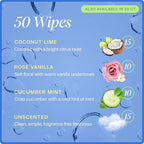 On-the-Go Body Cleansing Cloths - 50 CT Large, Biodegradable Wipes for Instant Freshness - Perfect for Travel, Post-Workout, and Quick Clean-Ups