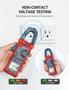 AstroAI Digital Clamp Meter Multimeter 2000 Counts Amp Voltage Tester Auto-ranging with AC/DC Voltage, AC Current, Resistance, Capacitance, Continuity, Live Wire Test, NCV, Blue
