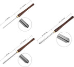 3-Pieces HSS Bowl Gough Lathe Chisel Set Wood Turning Tools with Wooden Box, 1/4-Inches, 3/8-Inches and 1/2-Inches