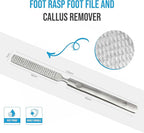 Foot Rasp Foot File Callus Remover Professional 7” Corn Removers for Toes Foot Care Pumice Pedicure Tool to Remove Hard Skin Wet Dry Callus Shaver for Feet, Colossal Stainless Steel by Krisp Beauty
