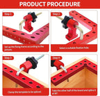Corner Clamp for Woodworking, 90 Degree Clamp with Box, Right Angle Clamp Woodworking Tools, 4 Pack 5.5" x 5.5"Aluminum Alloy Positioning Clamping (Style 1)