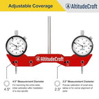 Precise Mill and Lathe Tramming System Tool, Machine Calibration for CNC Router and Mini Mill, 0.001” Dual Dial Indicators, 1/4" Shank