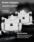 cciyu 19B3308 19B3309 Front Left & Right Brake Calipers With Bracket For Nissan For Altima 2007-2010,For Nissan For Sentra 2007-2010