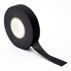 Wire Harness Cloth Tape, 3/4-Inch by 49-Foot (5 Rolls), Speaker Wiring Harness Cloth Tape, Black Adhesive Fabric Tape, for Automobile Electrical Wire harnessing Noise Dampening Heat Proof