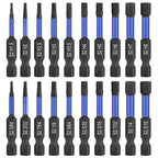 HPHOPE Impact Hex Head Allen Wrench Drill Bit Set 20 Pcs - Metric&SAE, S2 Steel Hex Bits Set, 1/4” Hex Shank with Magnetism, 50mm Long with Storage Box.