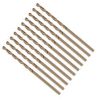 Drill Bit, #47 Cutting Diameter, 4341 HSS Gold Finish 118° Cutting Angle Number Jobber Bits - (Applications: for Drilling Soft Metal Plastic Wood), 10-Pieces