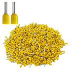 XHF 1000 PCS AWG 18/1.0mm² Wire Ferrules Insulated Copper Crimp Connectors, Crimp Pin Cord End Terminals Yellow