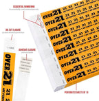 200 WristCo Over 21 Neon Orange Tyvek Wristbands for Events - ¾” x 10” - Waterproof Recyclable Comfortable Tear Resistant Paper Bracelets Wrist Bands for Concerts Festivals Admission Party