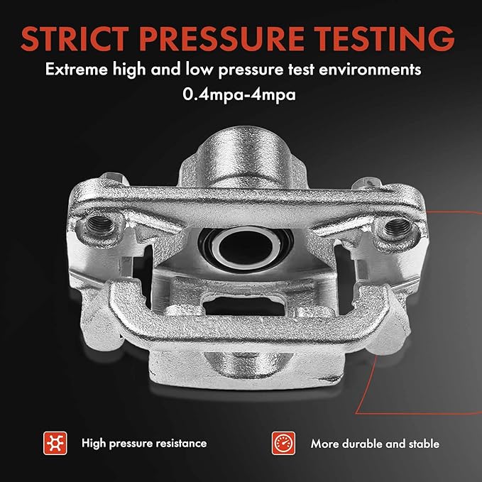 A-Premium Disc Brake Caliper Assembly with Bracket Compatible with Select Chrysler, Dodge and Jeep Models - 200 2011-2014, Sebring 07-10, Avenger 08-14, Caliber, Compass, Patriot - Front Passenger