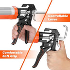 ValueMax Caulk Gun, 9 Inch Silicone Sealant Caulking Gun for Caulking/Filling/Sealing, Trigger Comfort Grip and Iron Smooth Rod, Ideal for Tiles, Window Joints, 8:1 Thrust Ratio