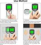 Stud Finder Wall Scanner - 5 in 1 Stud Finder Tool w/Microprocessor Chip and HD LCD Display, Stud Detector Beam Finders for Center & Edge of Wood AC Wire Metal Studs Joist Pipe