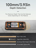 Stud Finder Wall Scanner - Stud Finder Tool HD LCD Display and w/Intelligent Microprocessor Chip, Stud Detector and Laser Measure for the Center and Edge of Wood AC Wire Metal Studs Joist Pipe