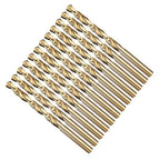 Drill Bit, 1/4" Cutting Diameter (6.35mm), 4241 HSS Black and Gold 118° Cutting Angle Versatile Jobber Bits - (Applications: for Drilling Plastic Wood Soft Thin Metal), 12-Pieces