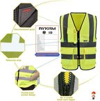 A-SAFETY 6XL7xl 8XL,high vis reflective Safety Vest,Yellow