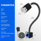 Magnetic Work Light, LED Work Light with Flexible Gooseneck and Magnetic Base, Shop Tool Lamp for Lathe, Work Bench, Sewing Machine,Grill,Industrial Lighting,10W,900Lumens,Black