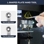 Complete 26-Piece 3D Printer Nozzle Wrench Maintenance Kit: Includes 20 Cleaning Pins with Storage Box, 2 Tweezers, 2 Copper Wire Brushes, 2 L-Shaped Wrench Tools for Optimal 3D Printing Performance