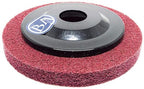Benchmark Abrasives 4-1/2" Diameter Surface Preparation Non Woven Discs with 7/8" Arbor for Die Grinder Surface Grinding Polishing Burr Finish Rust Paint Removal (Pack of 10) (Maroon - Fine)