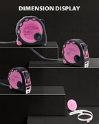 Lichamp Pink Tape Measure 4 Pack, with Soft Tape Measures, 10ft x 5/8in, 16ft x 3/4in, 25ft x 1in, 04MXPK